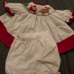Smocked Christmas outfit